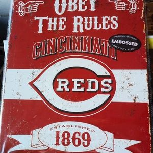 Set of 2 Cincinnati sports metal signs